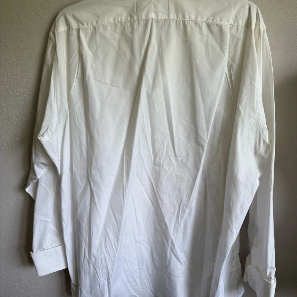 Men’s 16-33 Filo A Mana Tom James Pleated Long Sleeve Formal Dress Shirt - Picture 8 of 8